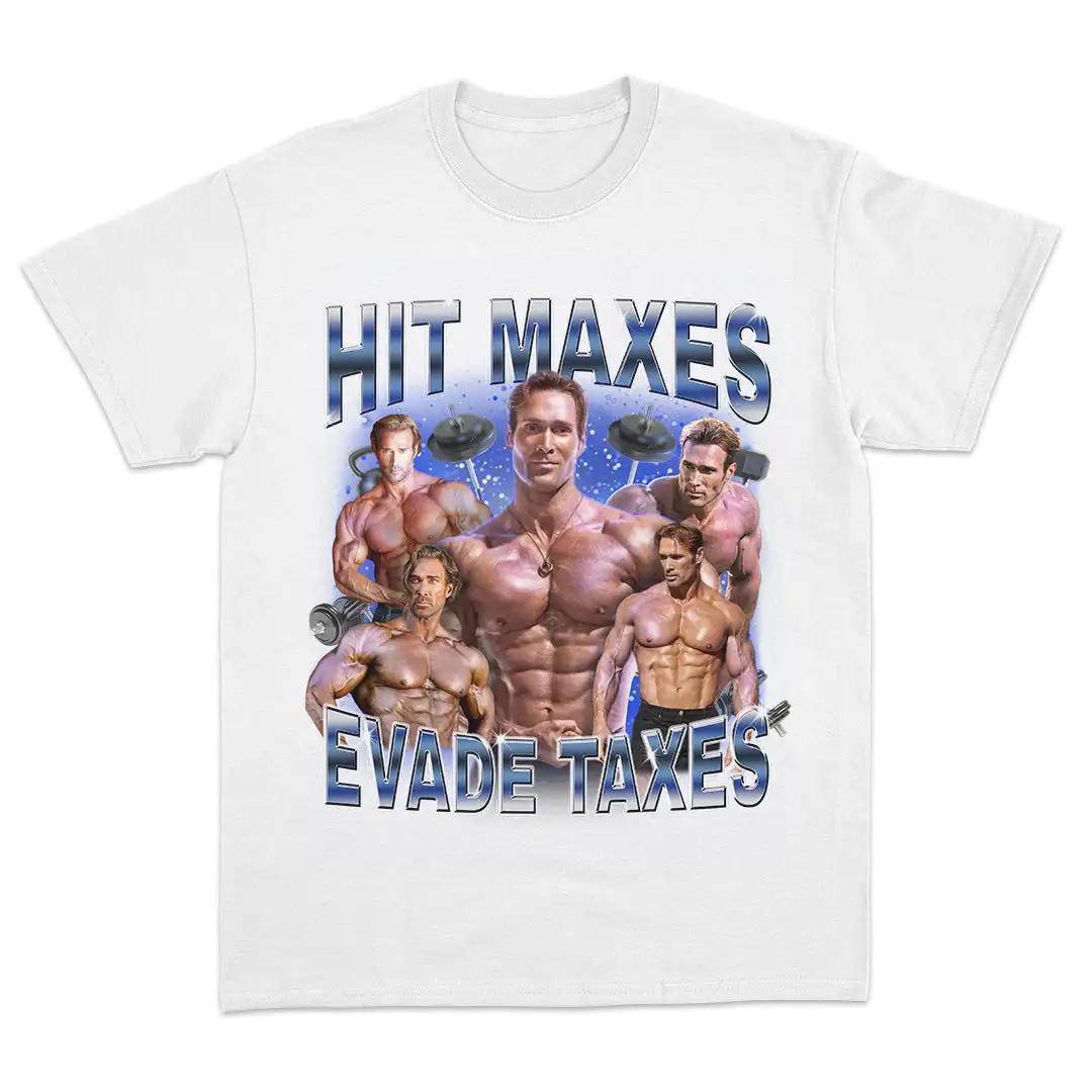 

Hit Maxes Evade Taxes O hearn Edition Funny Gym Meme T Shirt Men Women Short Sleeve Cotton Tees High Quality Y2k Tops Streetwear S