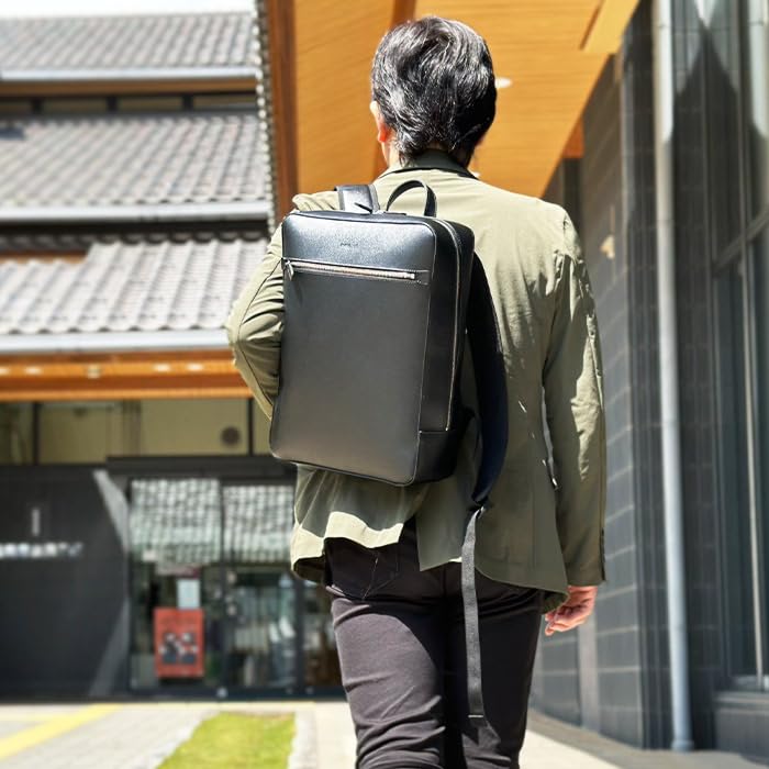 SiNCERO Men's Business Backpack, Slim, Lightweight, Tablet Compatible, B4 Size, 12L, WR-1313