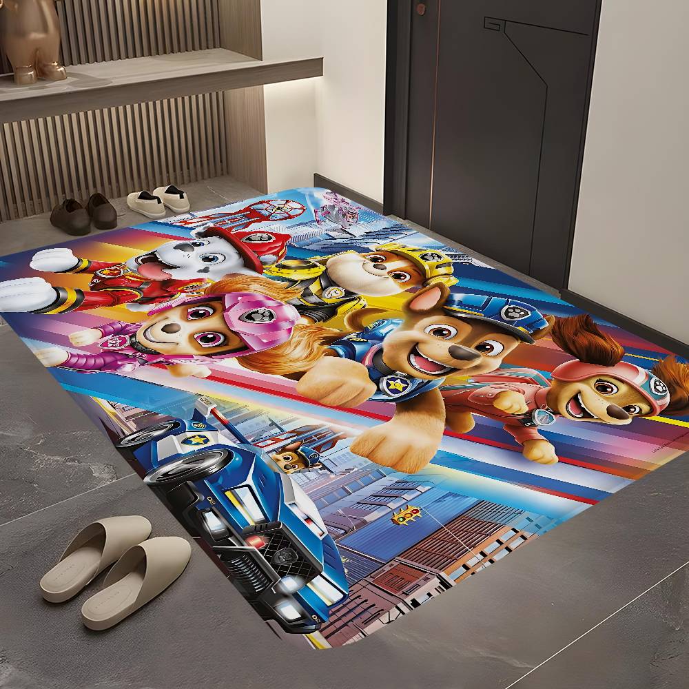 Anime P-Paw P-PatrolS Cute Bathroom Mat Kids Room Bedroom Decoration Balcony Anti-Slip Doormat Living Room Welcome Rug