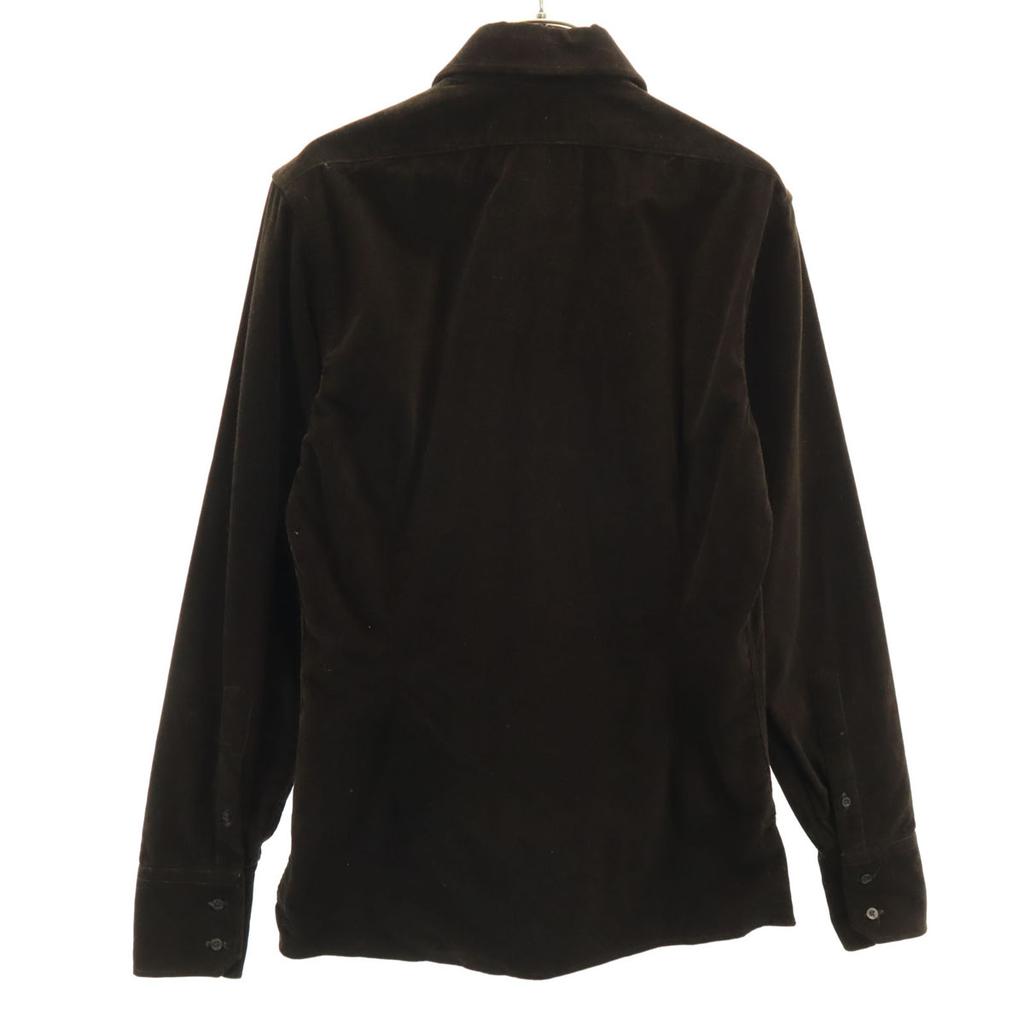 Beauty Products GUCCI Made In Italy Long Sleeve Corduroy Shirt 38 Brown Men's Used