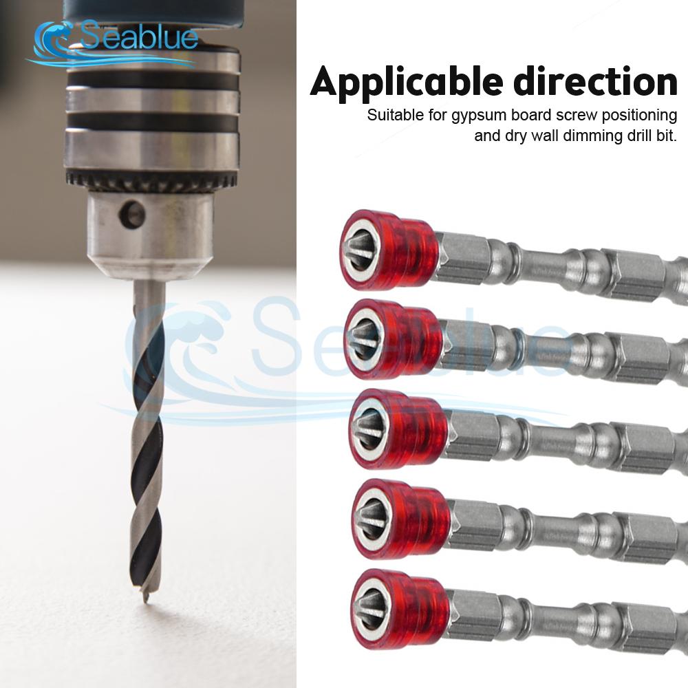 5Pcs/set 65mm Magnetic Drill Screwdriver Bits 1/4 Inch Hex Shank S2 Steel Cross Head Electric Screwdriver Kit
