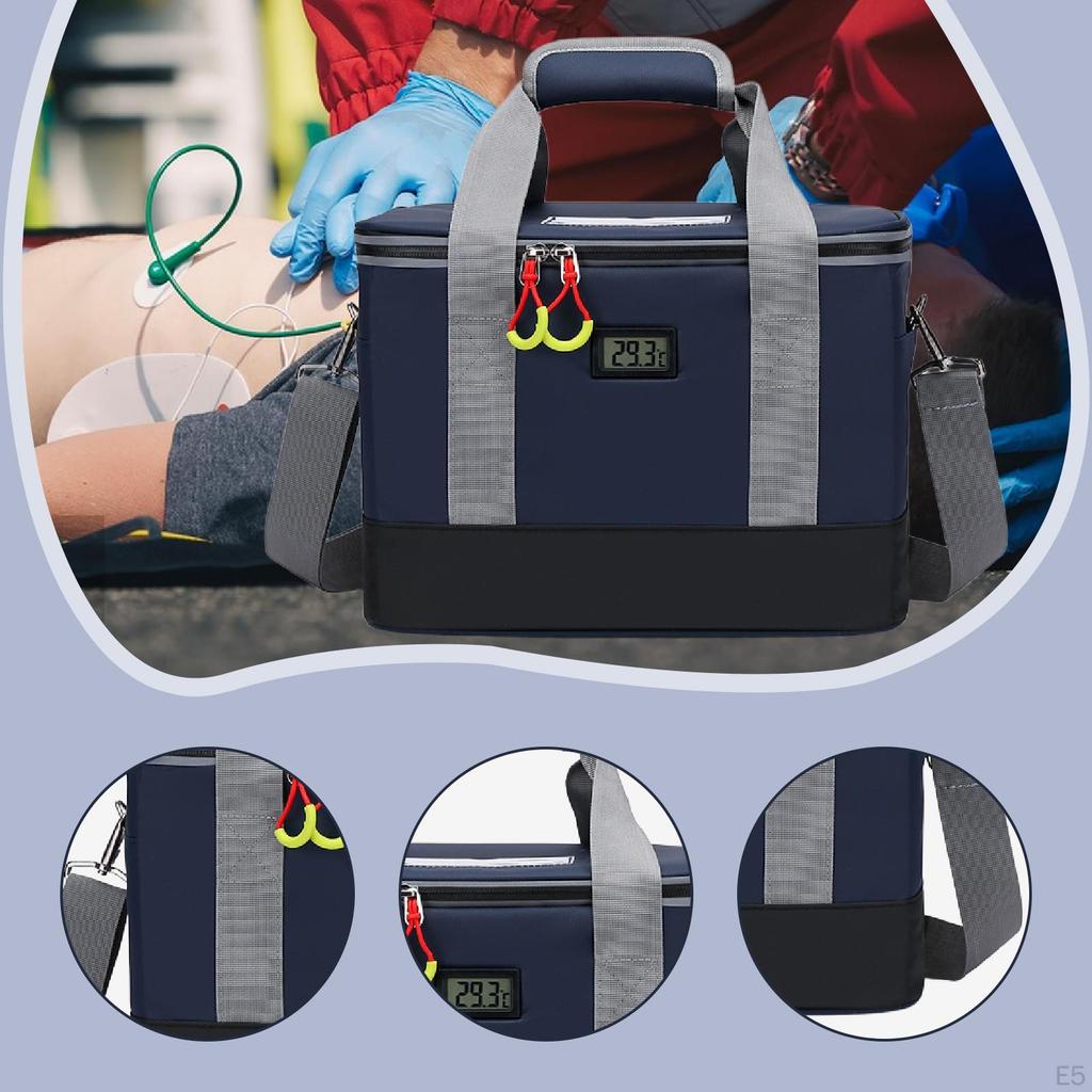 Empty First Aid Bag Emergency Carrying Case Portable Organizer Storage Pouch for Home