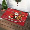 Christmas Themed Pattern Floor Mat Anti-Slip Bottom Soft Comfortable Faux Cashmere Rug Vibrant Color Door Rug