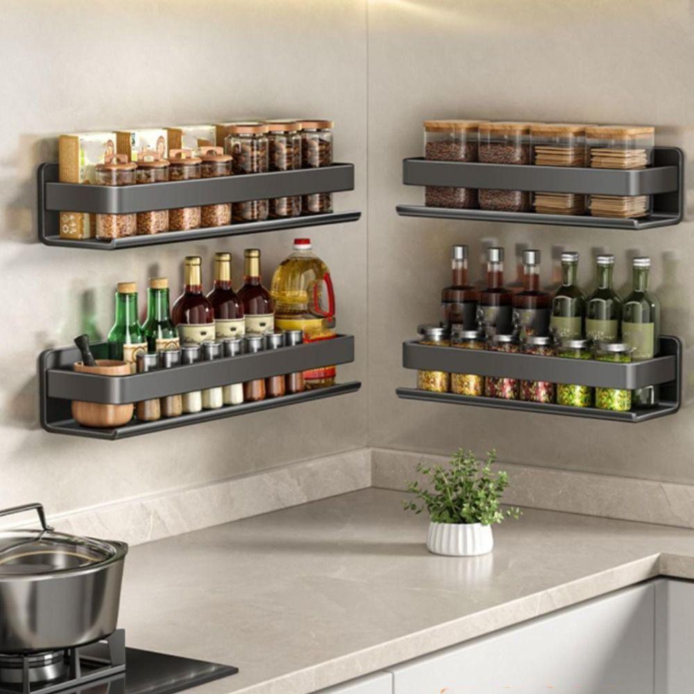 Wall Mounted Kitchen Storage Rack Moisture Resistant Wall Rack Spice Rack  Shower Wall