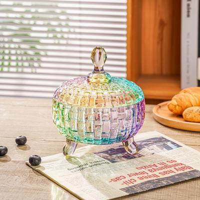 Clear Candy Container European Inspires Design Sturdy Kitchen Storage Container with Cover For Sweets Snacks