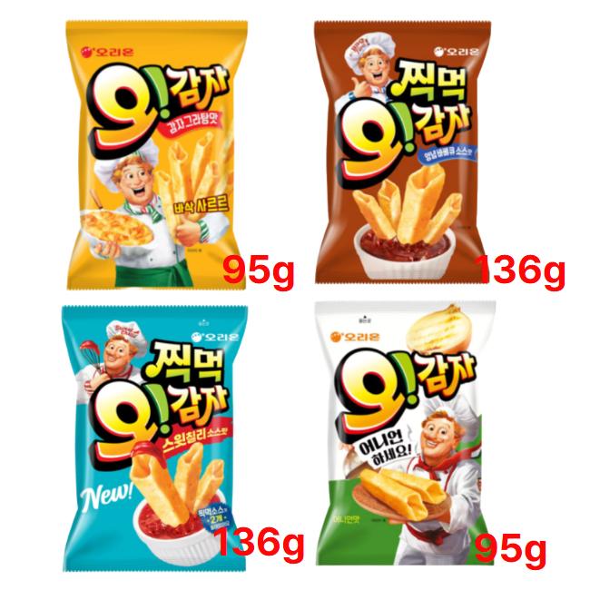 Orion Oh! Smak Gratin ziemniaczany (50g / 95g), Smak cebulowy (95g), Smak sosu BBQ do maczania (136g), Smak sosu słodko-pikantnego do maczania (136g)  (16 opcji)