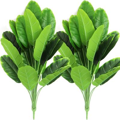 Simulation Green Plants 18 Heads Banana Leaves Garden Landscaping Decoration Bird Of Paradise Over Film Leaves Plant Wall Traveler Banana