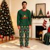 Christmas Print Family Matching Plush Loungewear Set, Parent-Child Holiday Pajamas