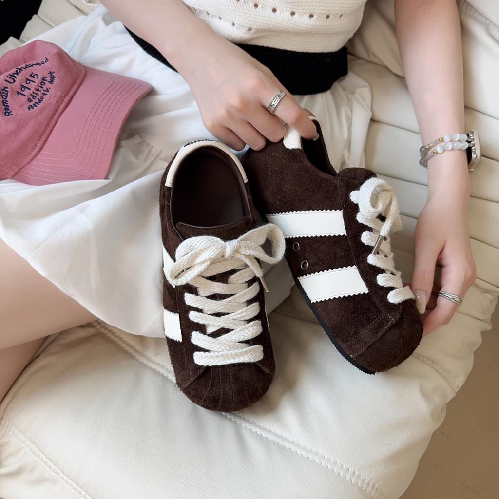 2025 Herbst neue Retro Innenhöhe erhöhen Merad Schnür-Capybara großer Kopf Deutsche Trainingsschuhe lässige Board-Schuhe Damen