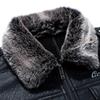 RENHE Leather Winter Motorcycle Jacket with Fleece Warm and PU Leather Jacket with Abrasion Size XL Men's Jacket, Lining, Windproof, Resistance,