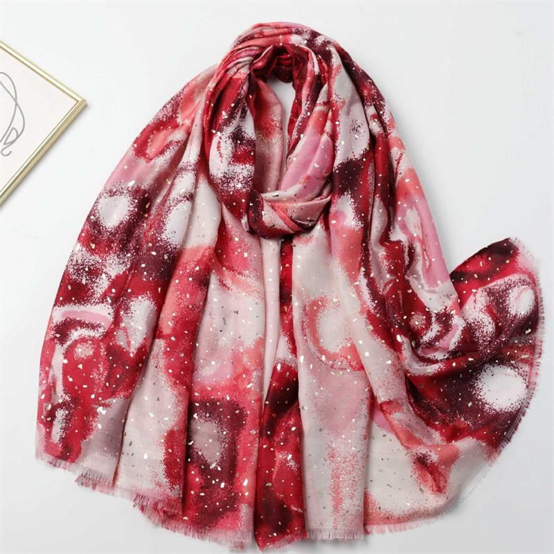 

180*90Cm Winter Thick Viscose Scarf Abstract Painting Fringe Cotton Shawls And Wraps Pashmina Stole Bufandas Muslim Sjaal