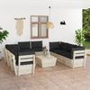 Day and Night - Day and Night 9-piece Pallet Garden Furniture and Fir Wood Cushions