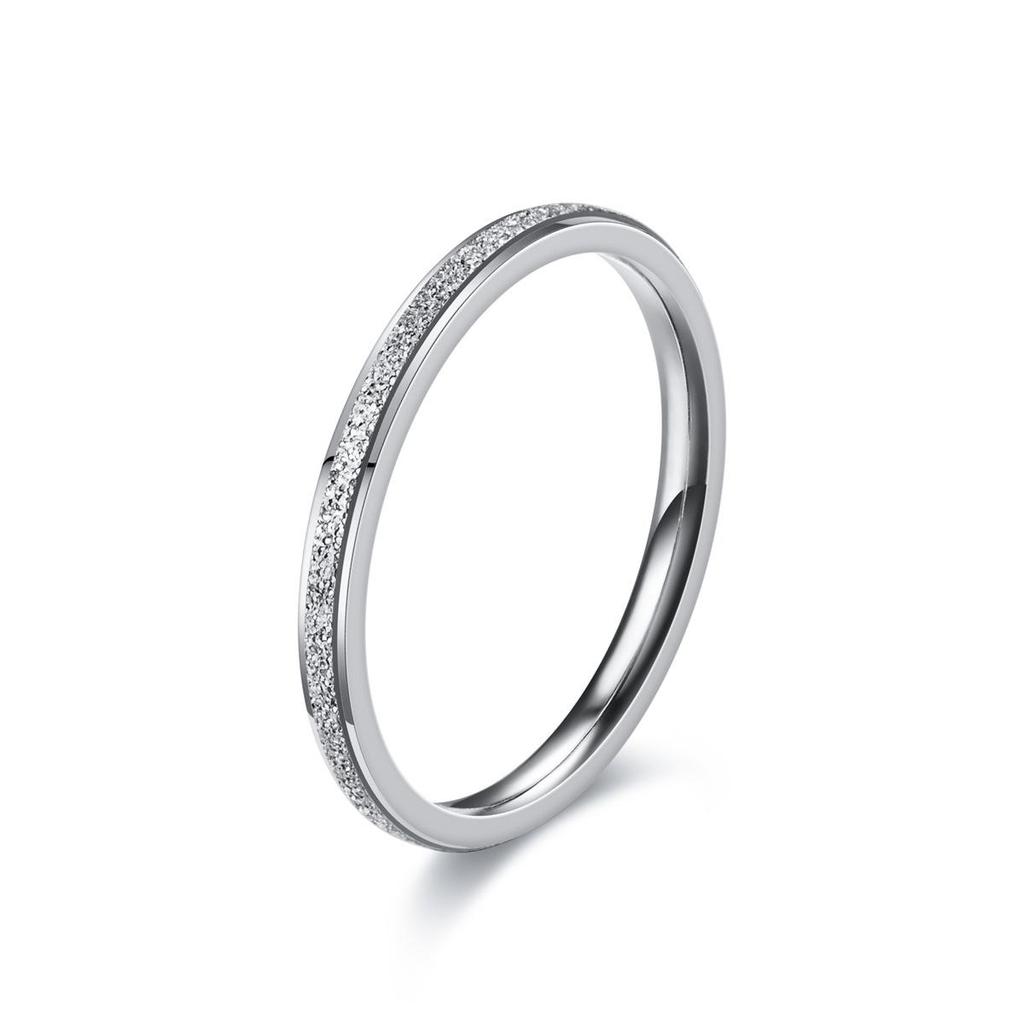 Elegantní dámský prsten z titanové oceli v barvě růžového zlata - Neblednoucí, Matný, Minimalistický design.