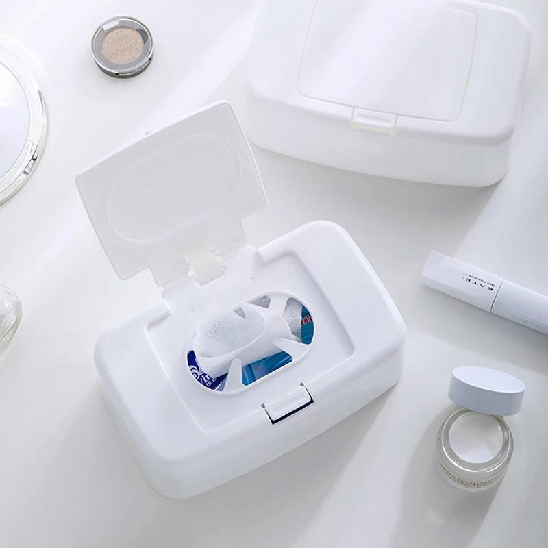 Car household kitchen wet tissue box, wet tissue dispenser, portable wet tissue storage box for dry tissues, holder container