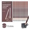 Ousidang Charcoal and Carbon Pencil Art Sketch Set - Speed Sketching with Dedicated Brushes, 14B & 16B