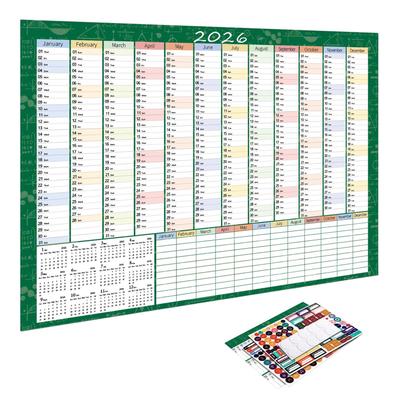 2026 Wall Calendar Full Year Large Size Paper Daily Schedule Planner Sheet Yearly Weekly Annual Planner Target List Home Office