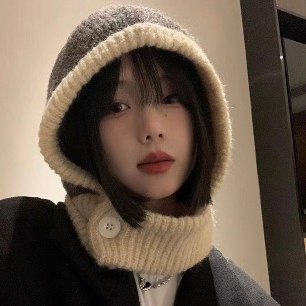 Beanie Ear Protection Hat Pullover Hat Knitted Hat Cute Balaclava Hat  Winter/Autumn