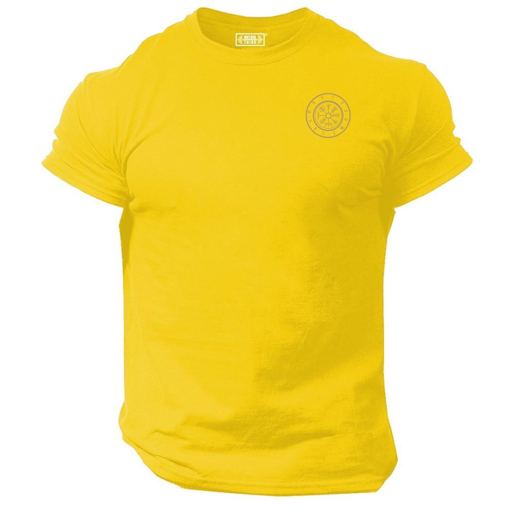 Runic Compass T Shirt Pocket Gym Clothing Bodybuilding Workout Vikings Thor Top