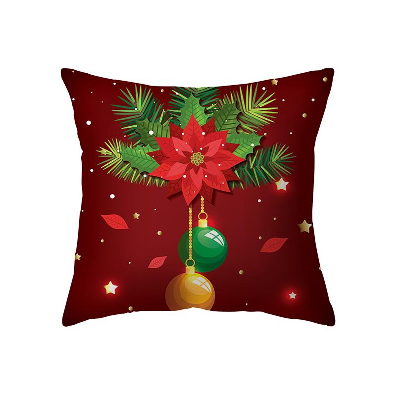 Home Decoration Merry Christmas Santa Claus Print Pattern Cushion Cover Home Living Room Sofa Decoration Pillow Pillow Cover