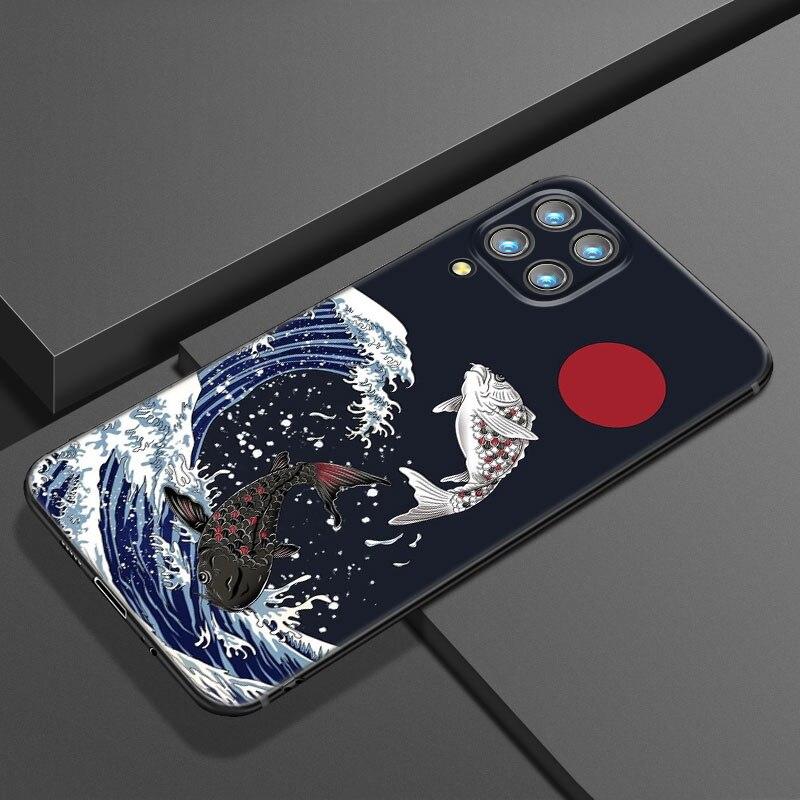 Japanese Wave Anime Dragon Phone Case For Samsung A21 A30 A50 A52 S A13 A22 A32 4G A23 A33 A53 A73 5G A12 A31 A51 A70 A71 A72