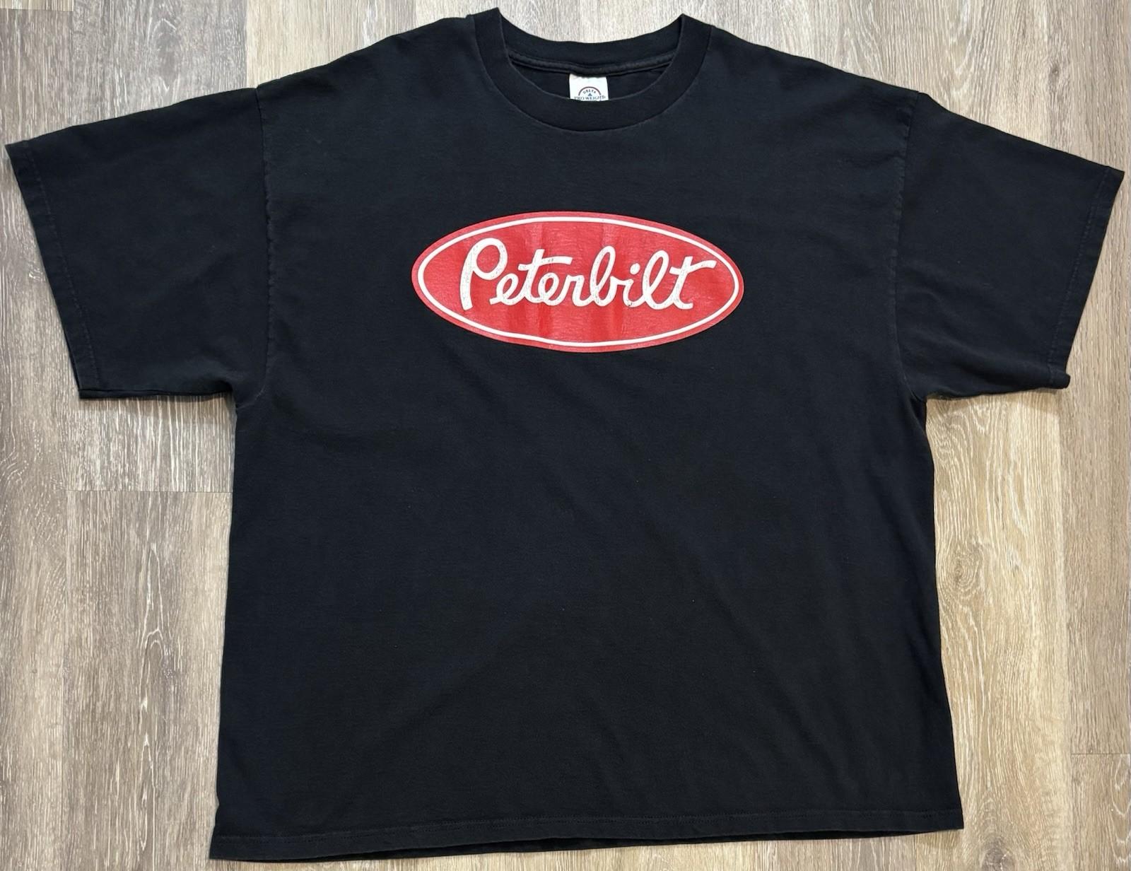 Vintage Peterbilt Shirt Size 2XL Trucker Motors Company Red & White Logo Unisex T-Shirt S