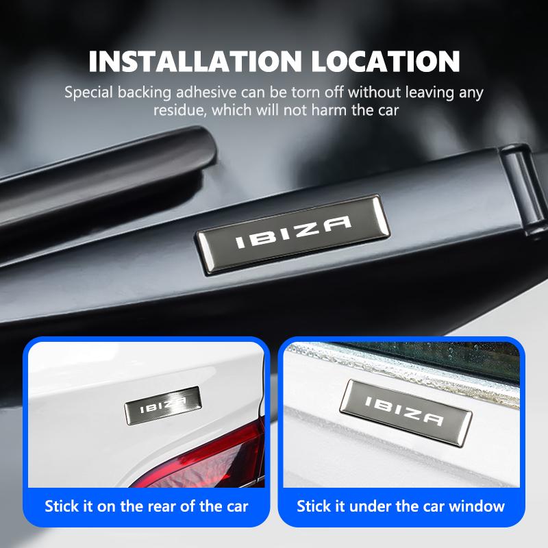 hdzsn4 Car Body Sticker Aluminum Alloy Emblem Decoration Auto Stickers For Seat Exeo Altea Arona Toledo Ibiza Leon E-racer Ateca