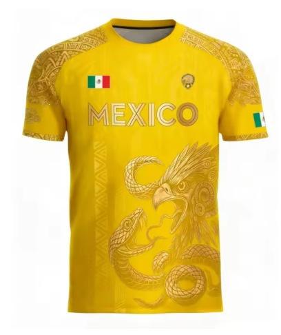 Kurzarm-T-Shirt im Mexiko-Design mit traditionellem Adler & Schlange Grafik