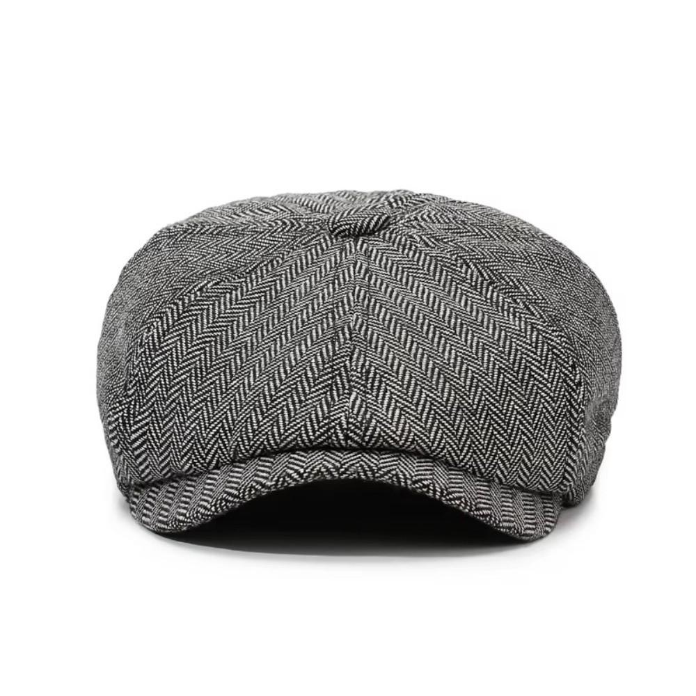 Autumn Winter Casual Men Newsboy Hat Classic Tweed Material Beret Hats Flat Design Retro Style Street Caps Unisex