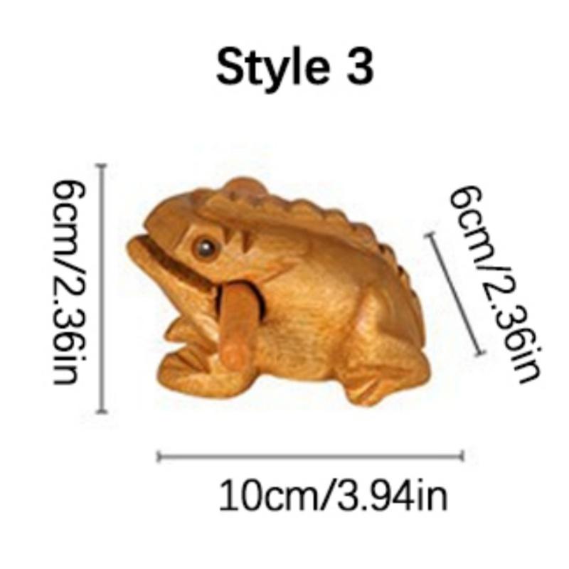 1 Stück Holzfrosch Guiro Raspel, Handgefertigtes Holzfrosch Musikinstrument, Afrikanische Holzfrosch Raspel Musikinstrument für Erwachsene