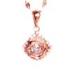 Purple Gold Color Gold Smart Zircon Pendant, Foreign Luxury Temperament Plated Rose Gold Necklace