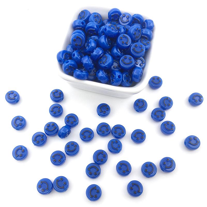 15-Compartment DIY Jewelry Kit: Colorful Smiley Face Acrylic Beads for Handmade Accessories
