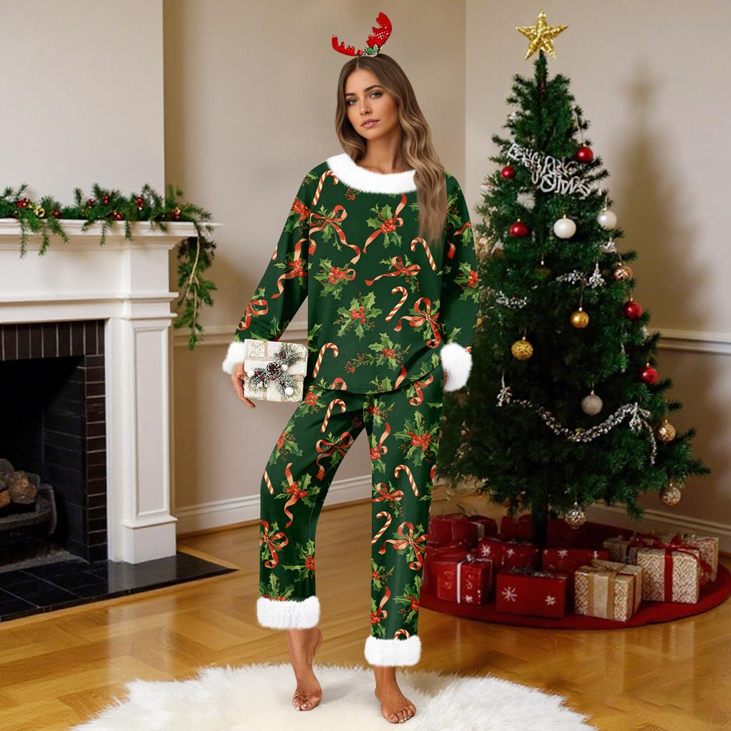 Damenmode Lässig Homewear Mode Lässig Bedruckter Cardigan Hemd Hosen Set