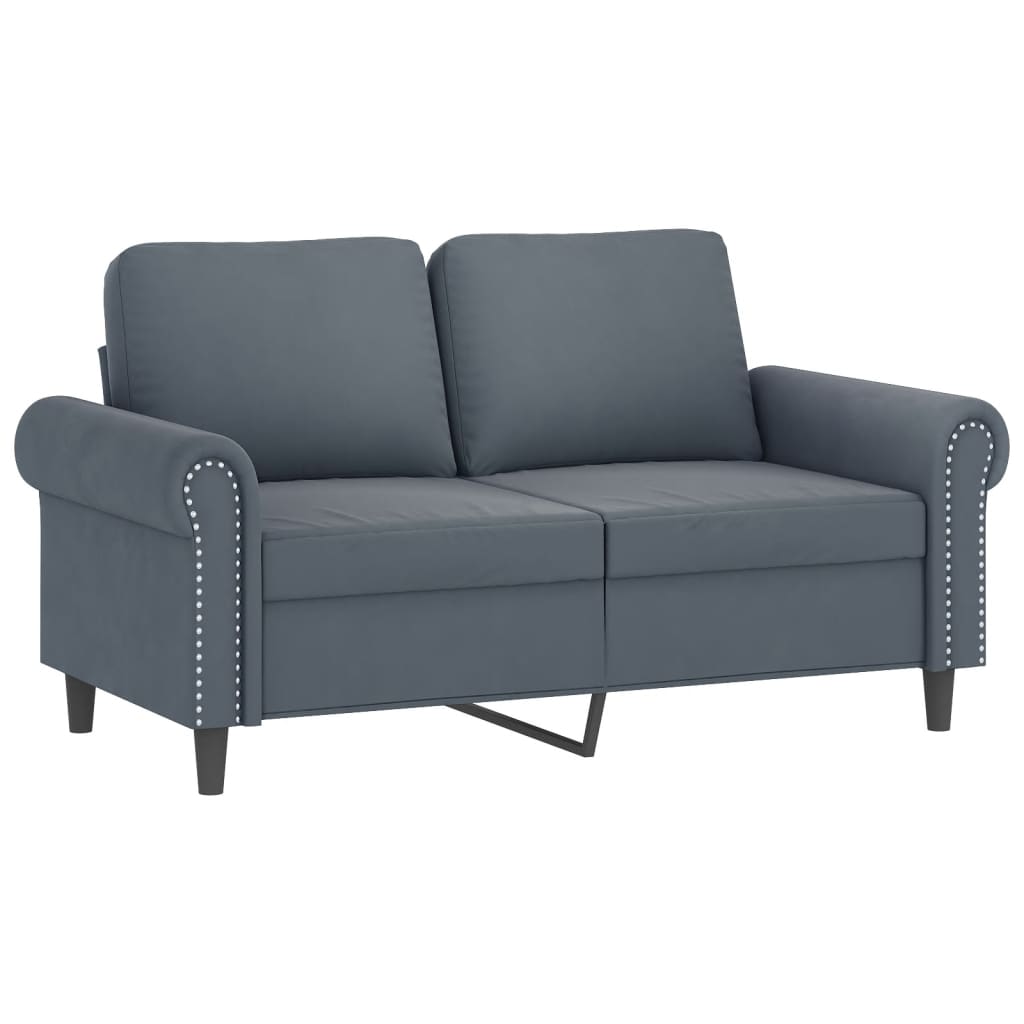 Vidaxl 4-Cz. Relaxation Set With Cushions, Dark Grey, Velvet