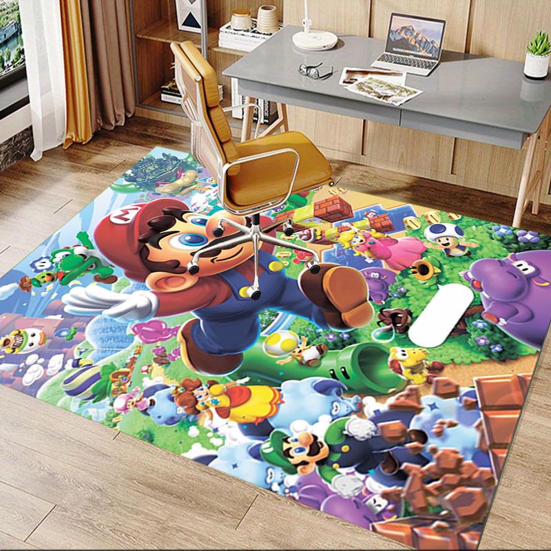 Mario'S Adventure World Carpet For Playroom Bedroom Living Room Sofa Home Decorkids Game Area Rug Nonslip Floor Mat