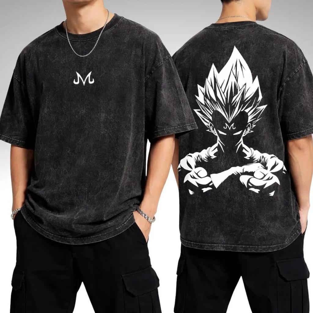 Anime Dragon Ball Graphic Washed T Shirt Spring Summer Vintage Men Women Cotton Casual Oversized Tee Top Streetwear Harajuku
