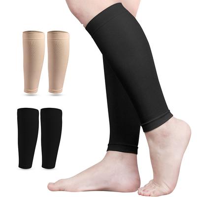 Support de mollet de compression 1 paire Respirant Élastique Sportif Genouillère Manches pour Football Cyclisme Jogging Course Hommes Femmes