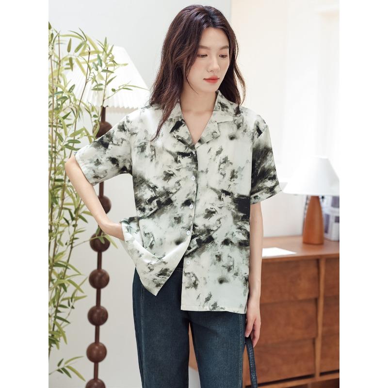 

DIMANAF 2024, женская новая летняя повседневная блузка больших размеров, винтажная рубашка с коротким рукавом, свободные женские тонкие топы, футболки