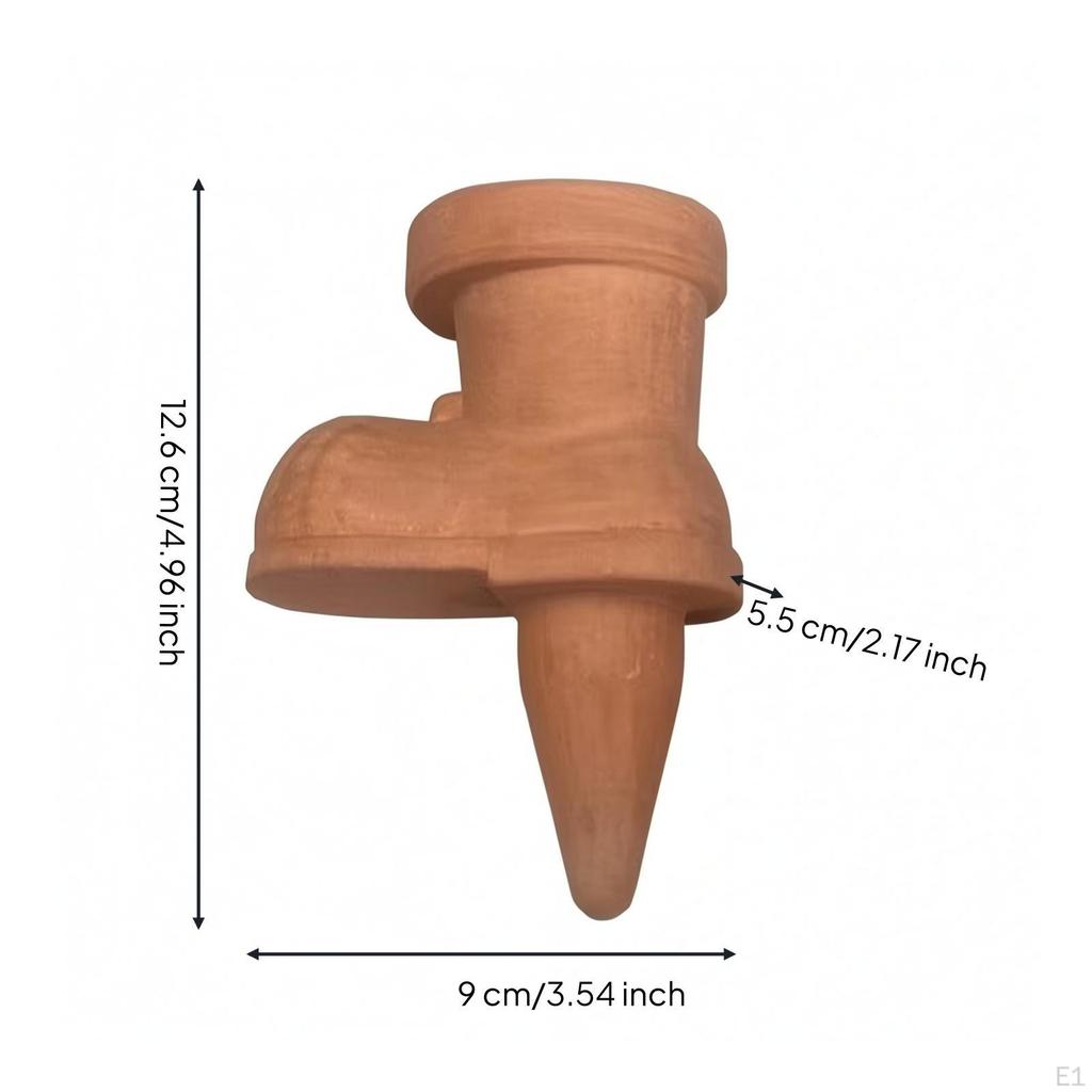 Ceramic ShoeShaped Plant Watering Vessel SlowRelease Stake Automatic for