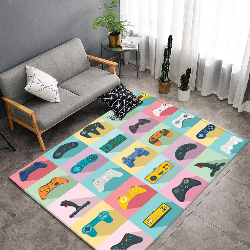 Game Console 3D Carpet for Living Room Game Gamepad Bedroom Carpets for Boys Room Vided Game Children Play Rug Kitchen Room Mat