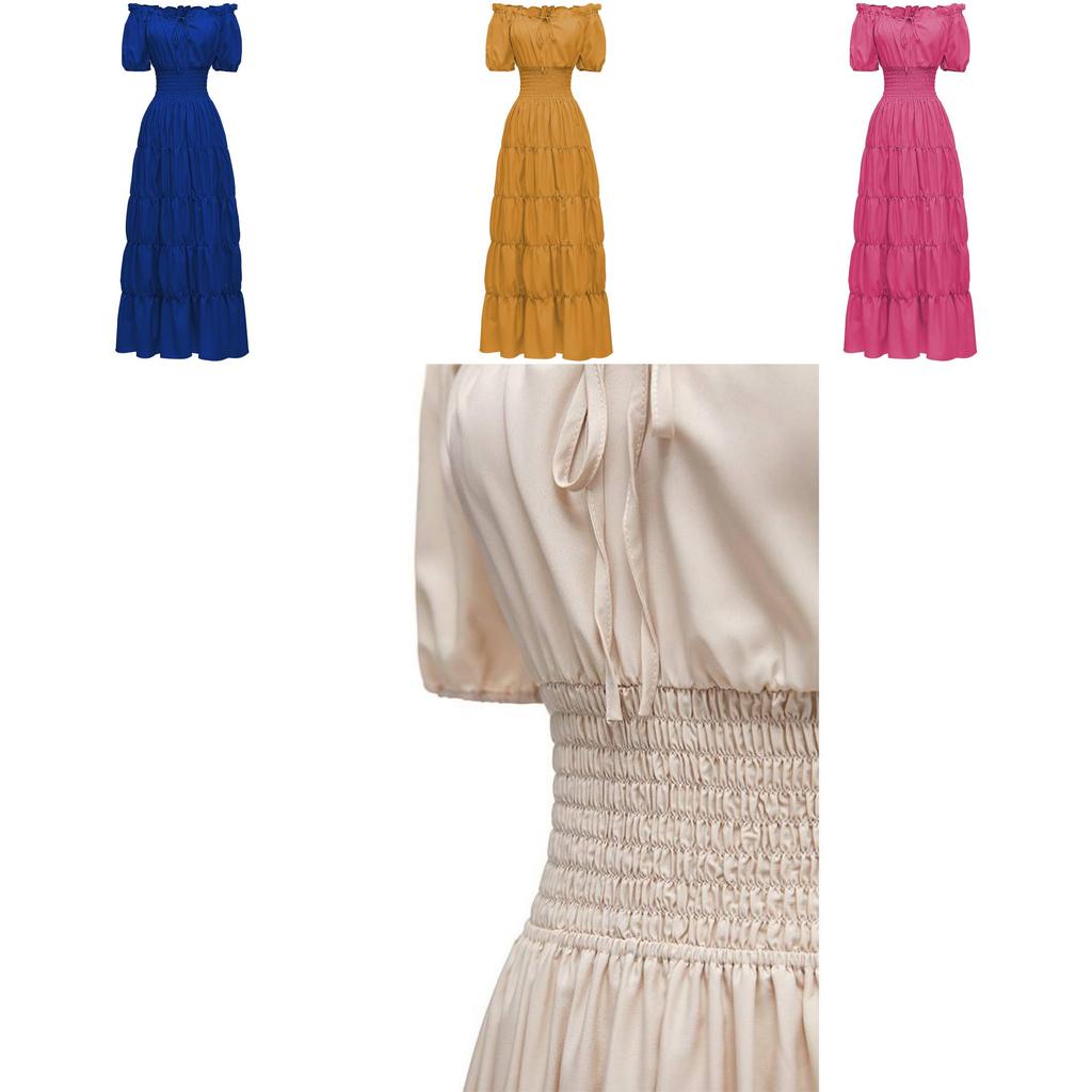 Medieval Renaissance Women's Long Dress Stage Costume Halloween Cos Role Playing Vintage Clothing