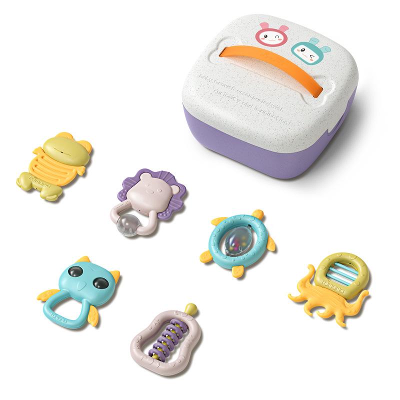 10 Pack Baby Rattle Toys with Storage Box,Infant Grab and Spin Rattles, Early Educational Toys for Newborn Baby Gifts 3, 6, 9,12 Months Girls and Boys