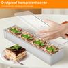 Rectangle Tiramisu Mold Cake Pan Stainless Steel Long Cake Baking Pan with Lid Removable Mousse Mold for Tiramisu Mousse Cake