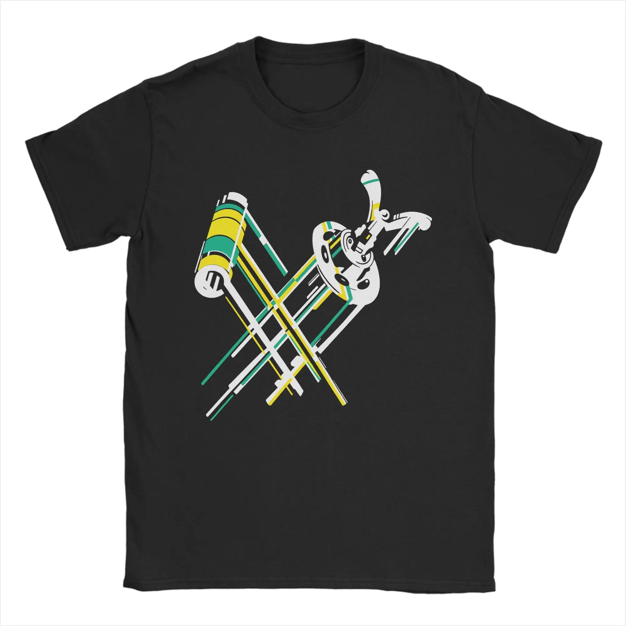 

Abstract Retro Sports Graphic Tee Unisex Cotton Breathable Crew Neck TShirt Casual S