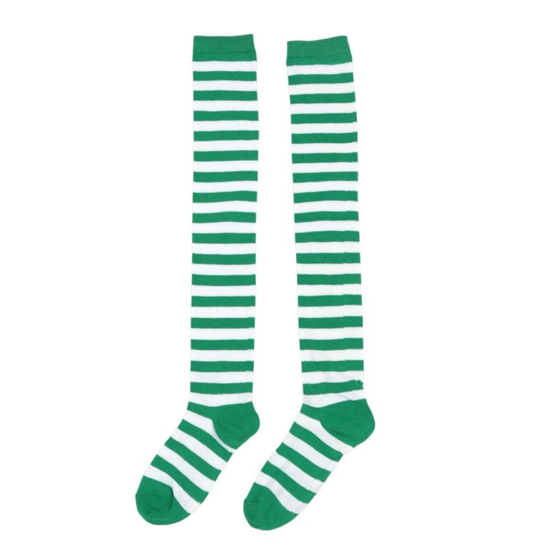 Women Striped Stockings Over Knee Length JK Long Socks Ladies Girls High Socks Girls Fashion Multi-color Striped Cute Hosiery