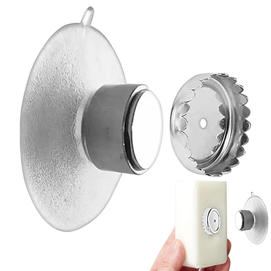 Magnetický držák na mýdlo s přísavkou Nástěnný stojan na mýdlo se silným magnetem Odnímatelné závěsné držáky na mýdlo do koupelny Sprcha