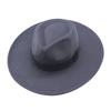 European and American Felt Hat Big Edge Cm Woolen Top Hat Autumn and Winter Square Black Webbing Men's and Women's Jazz Hat
