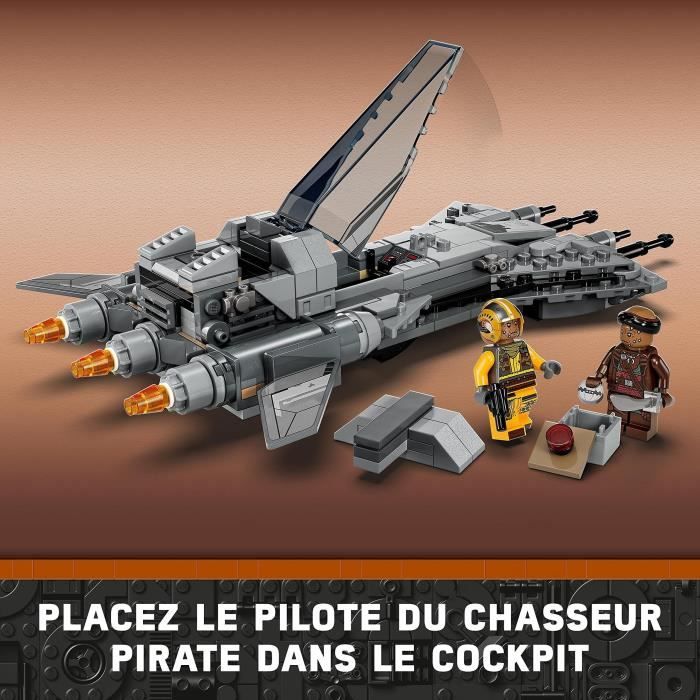 Lego® star wars 75346 le chasseur pirate, jouet avec minifigurines pilote et vane, le mandalorien