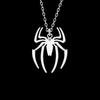 Kpop moda araña colgantes de Halloween cadena cruzada redonda collares para hombres Color plata cadena de cuello gótico pareja ropa de calle regalos