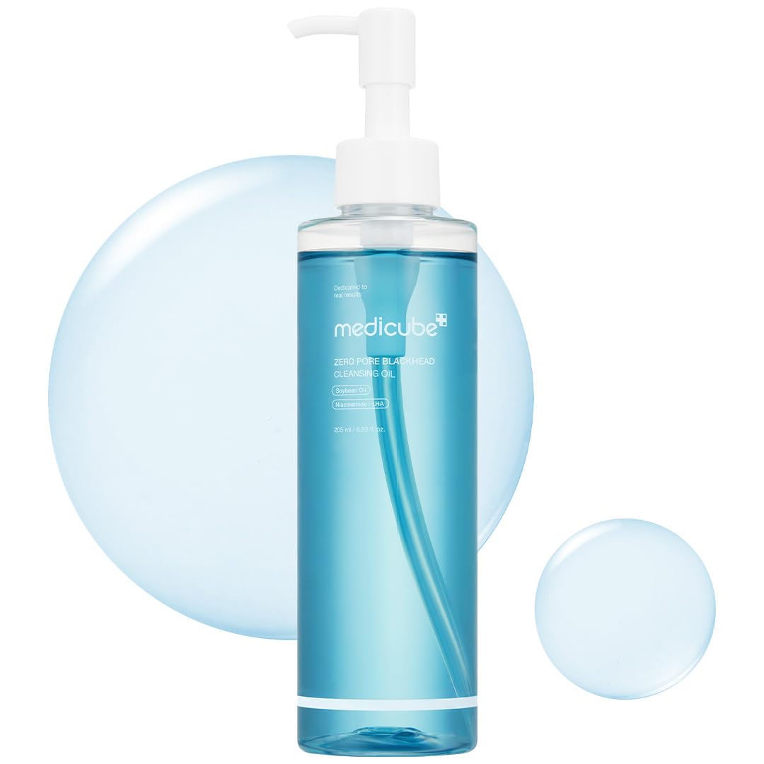 Medikube Zero Pore Cleansing Oil discreet makeup remover exfoliating low irritation sensitive skin Korean cosmetics.