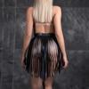 Sexy Lingerine for Woman Body Harness Belt Tassels Short Leather Skirt Bondage Bdsm Punk Gothic Clothing Exotic Accessorie